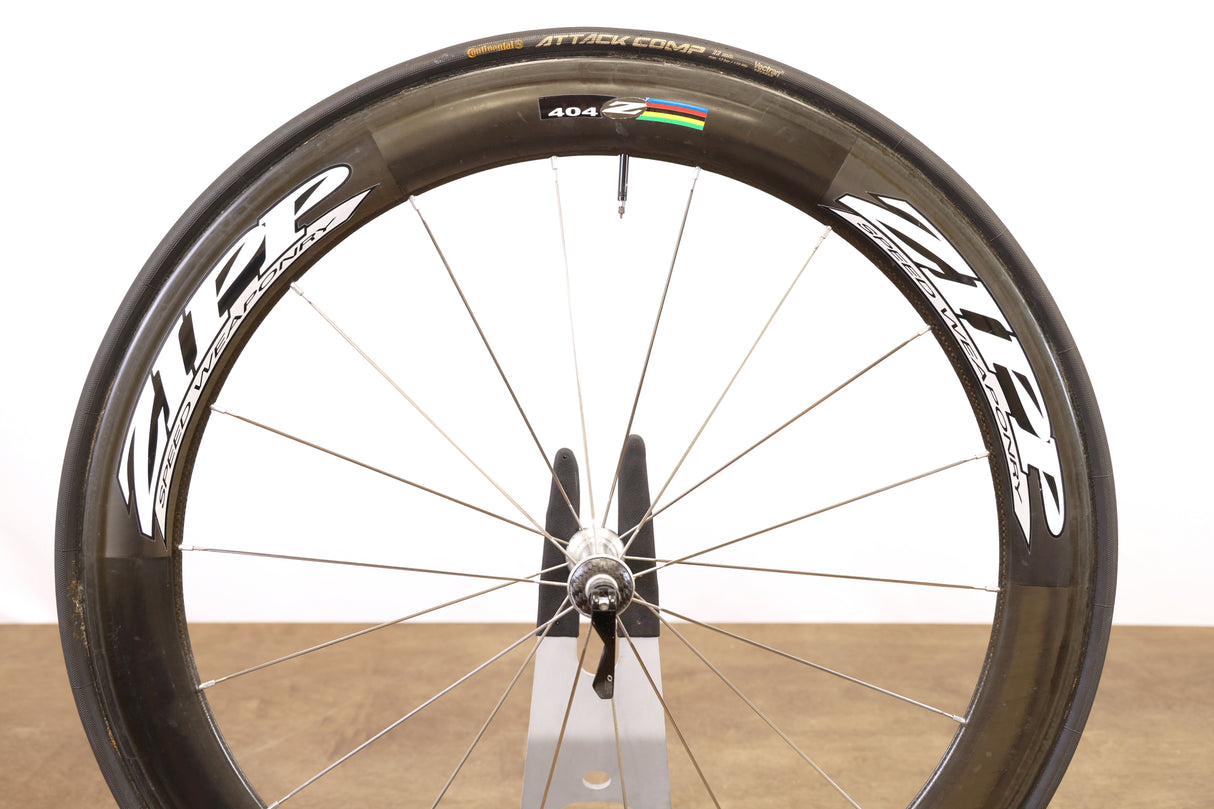 FRONT Zipp 404 82/182 Carbon Tubular Rim Brake Road Wheel