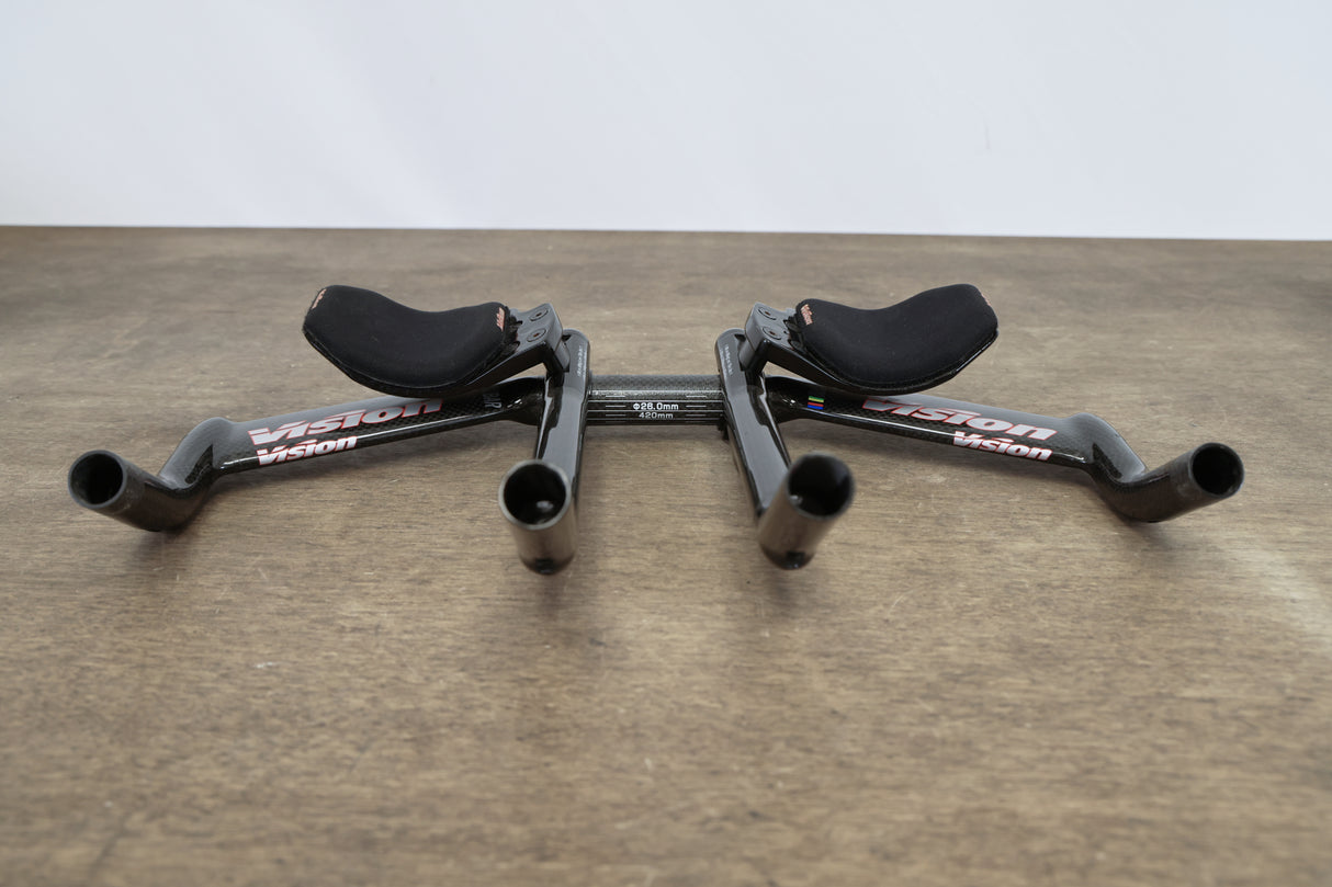 42cm Vision Carbon Aero TT Handlebar + Vision Carbon Pro Extensions TT Triathlon