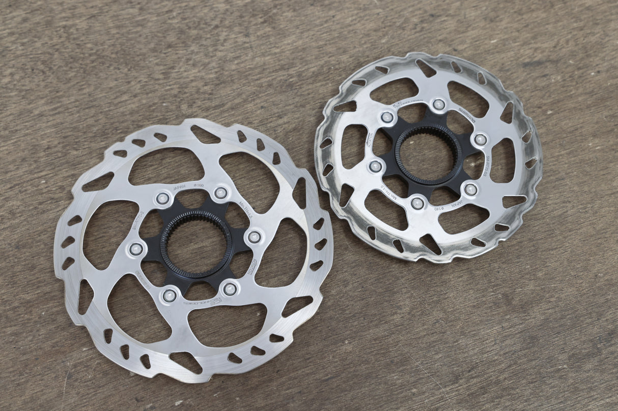 (2) 160mm/140mm Shimano SLX SM-RT70 Center Lock Disc Brake Rotors