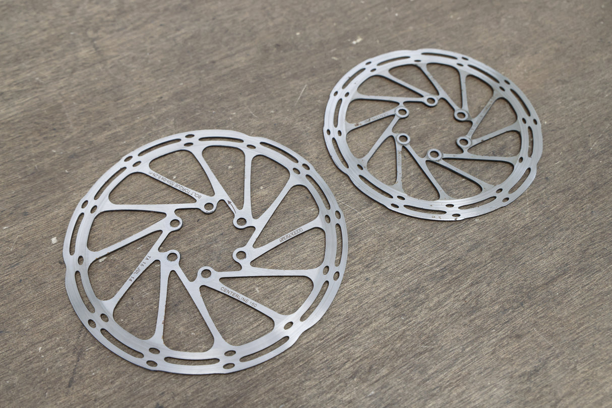 (2) 160mm/140mm SRAM CenterLine 6-Bolt Disc Brake Rotors Road Gravel CX