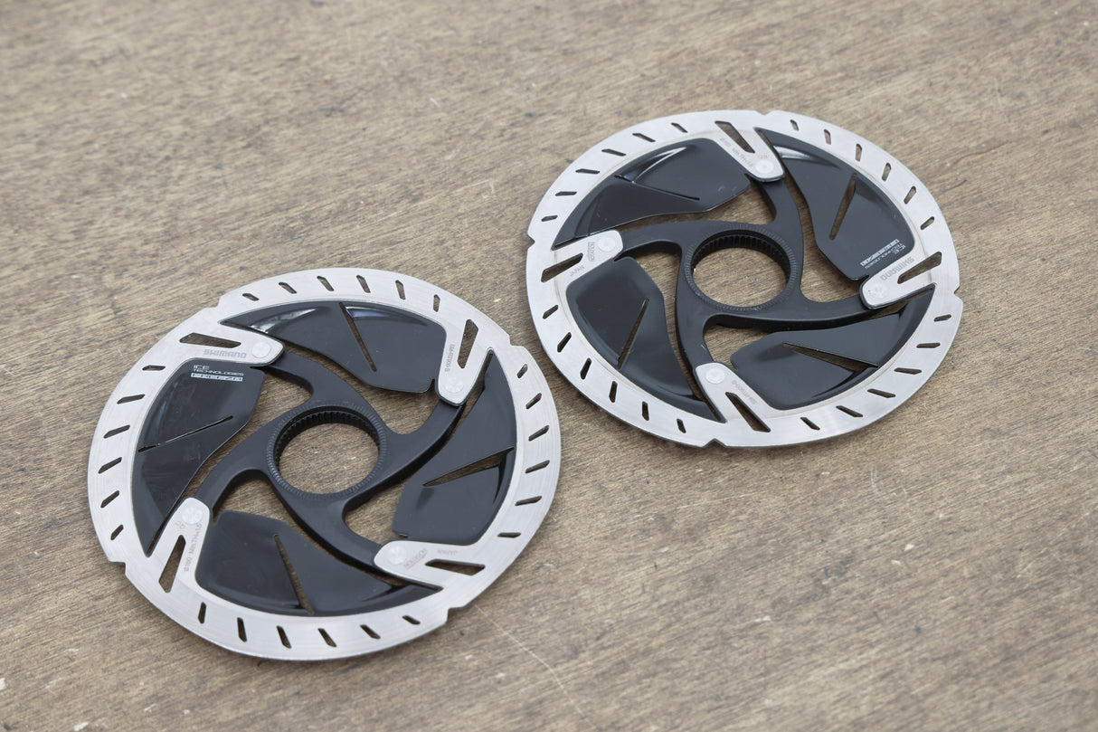 (2) 160mm/140mm Shimano Dura-Ace SM-RT900 Center Lock Disc Brake Rotors