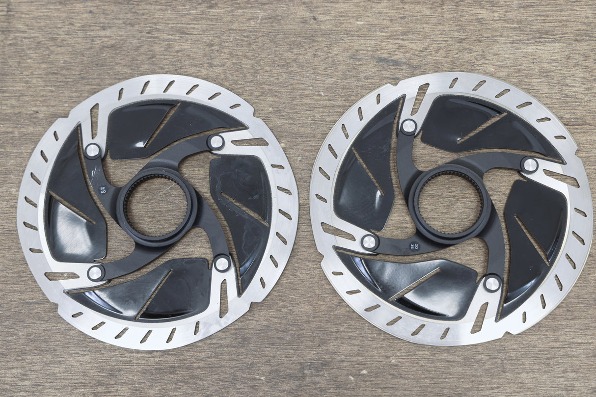 (2) 160mm/140mm Shimano Dura-Ace SM-RT900 Center Lock Disc Brake Rotors