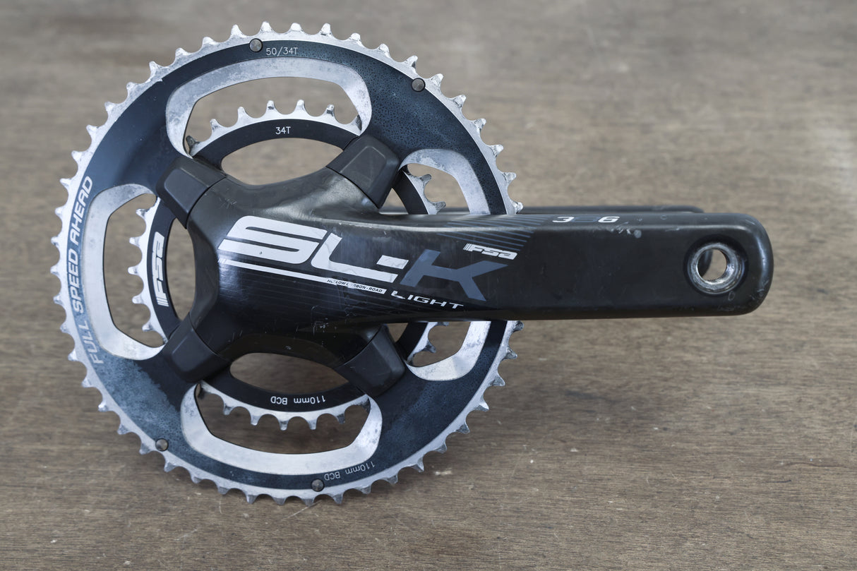 172.5mm 50/34T BB386 FSA SL-K Light Carbon Stages Power Meter Road Crankset SLK
