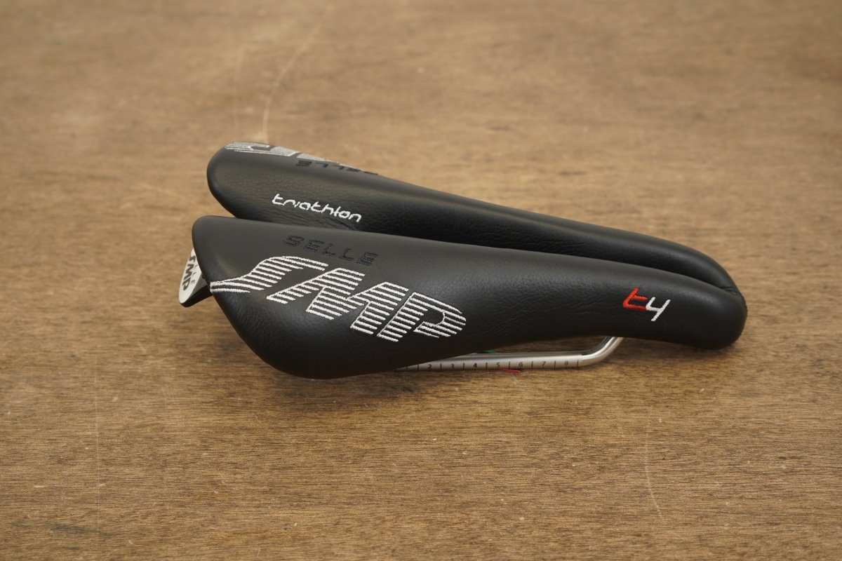 130mm Selle SMP Evolution T4 Stainless Steel Rail Road Saddle