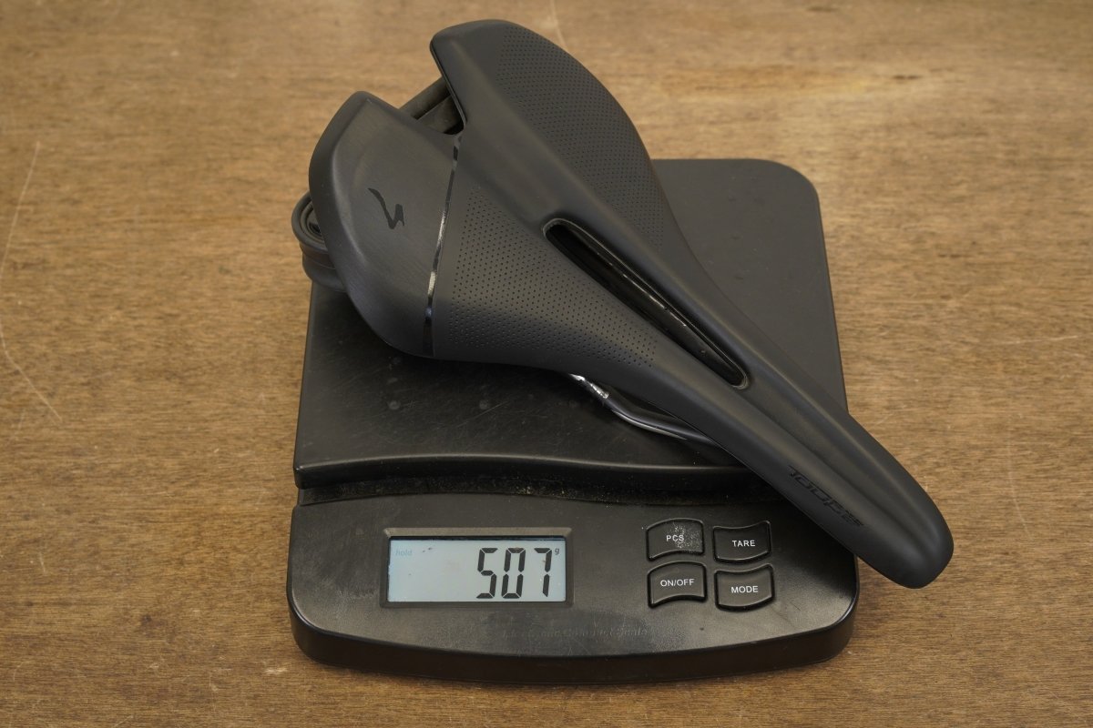 143mm Specialized Toupe Expert Titanium Rail Road Saddle + SWAT Strap 507g