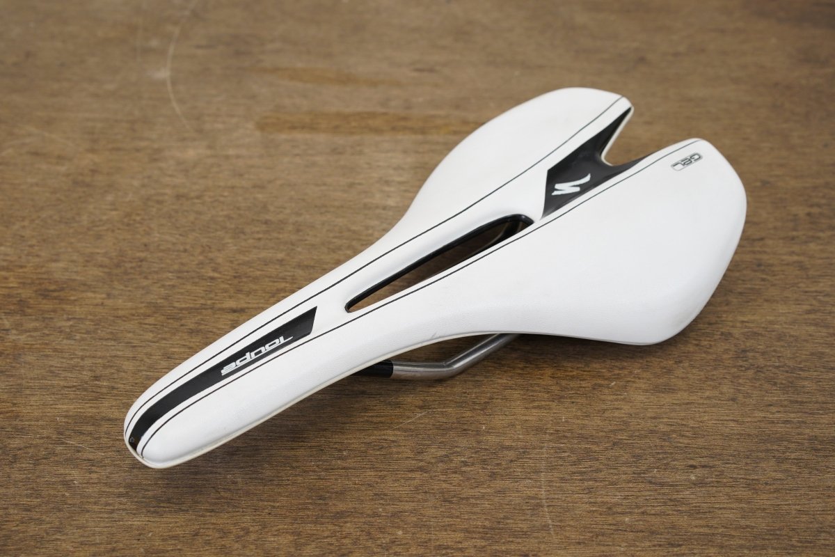 143mm Specialized Toupe Gel Expert Titanium Rail Road Saddle 225g
