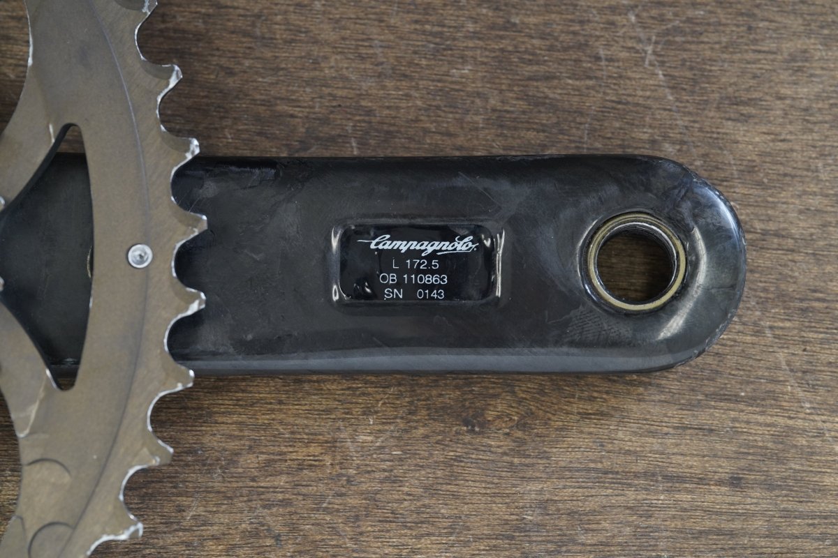 172.5mm 50/34T Campagnolo Super Record Titanium 11 Speed Carbon Crankset
