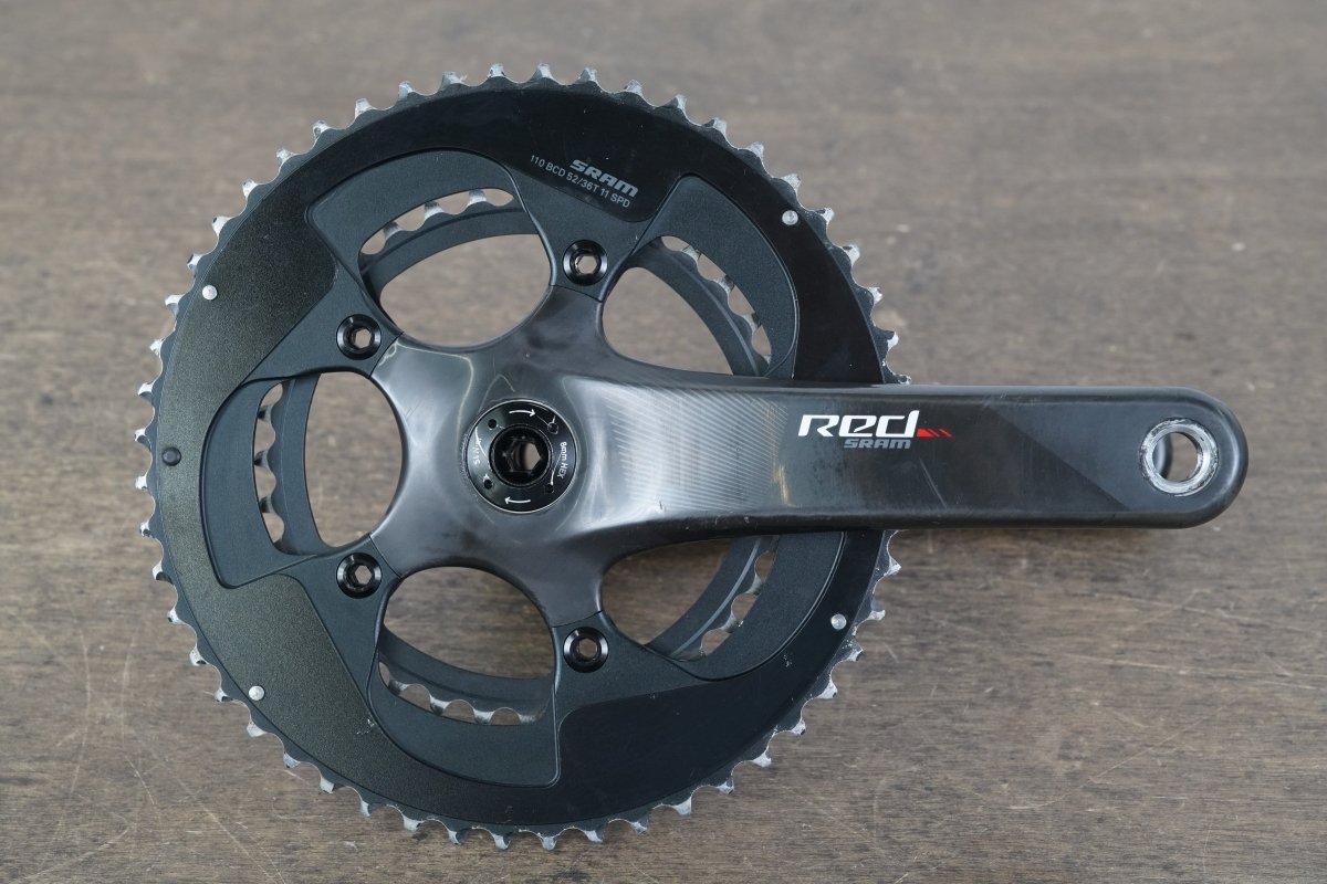 172.5mm 52/36T BB30 SRAM Red 22 Carbon Road Crankset 546g