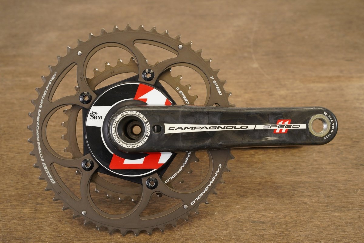 175mm 50/34T Campagnolo 11 Speed SRM Power Meter Carbon Crankset *Needs Service*