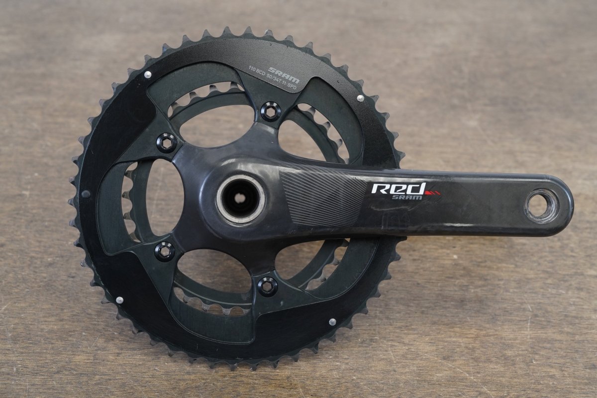 175mm 50/34T GXP SRAM Red 22 Carbon Crankset 576g