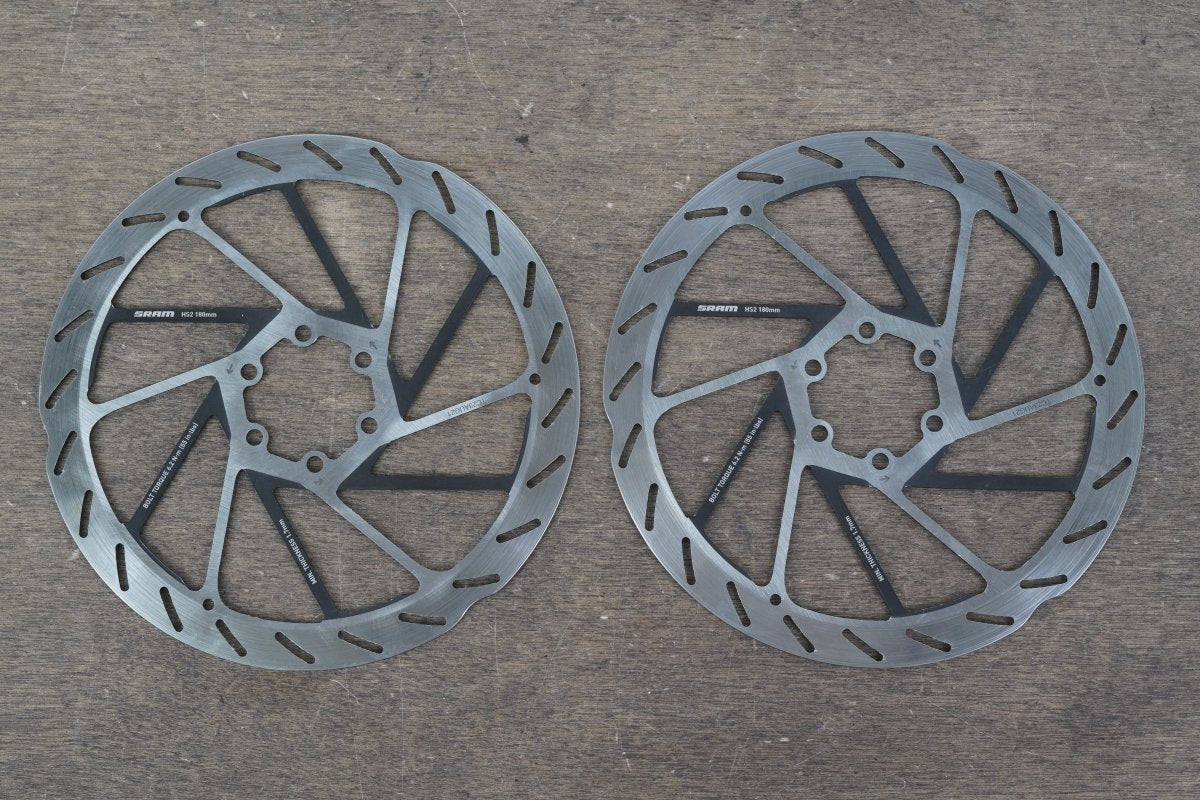 (2) 180mm SRAM HS2 6 Bolt Disc Brake Road MTB Gravel Rotors