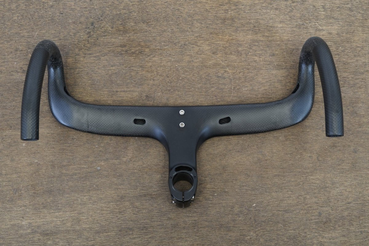 38cm Generic 100mm -6 Degree Integrated Carbon Barstem Handlebar 1 1/8"
