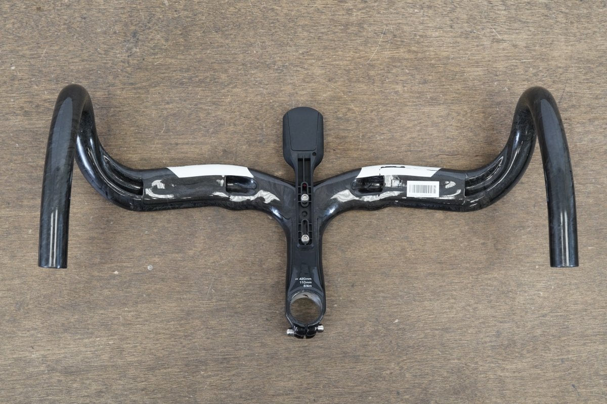 42cm 110mm FSA Plasma Integrated Carbon Barstem Handlebar + Mount1 1/8"