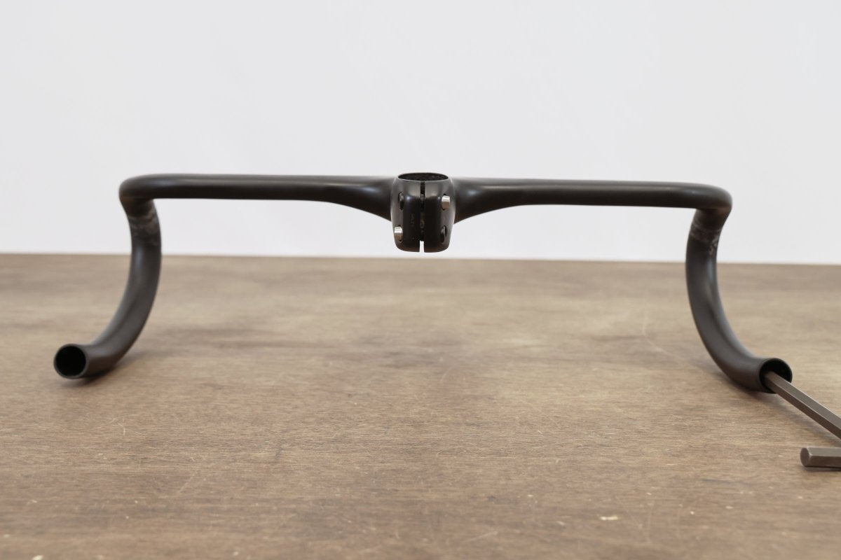 44cm 120mm -6 Degree Black Inc. Carbon Barstem Handlebar + Mount 1 1/8"