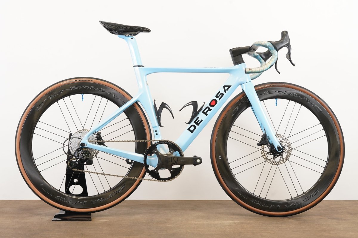 48cm De Rosa SK Pininfarina Campagnolo Ekar Bora WTO Carbon Disc Brake Road Bike