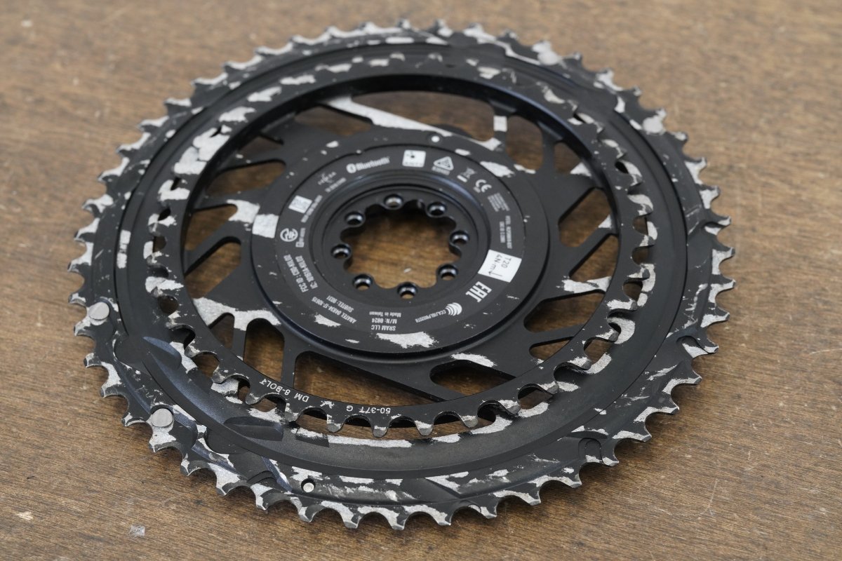 50/37T SRAM Red AXS E1 12 Speed Quarq Power Meter Chainrings + Spider 279g