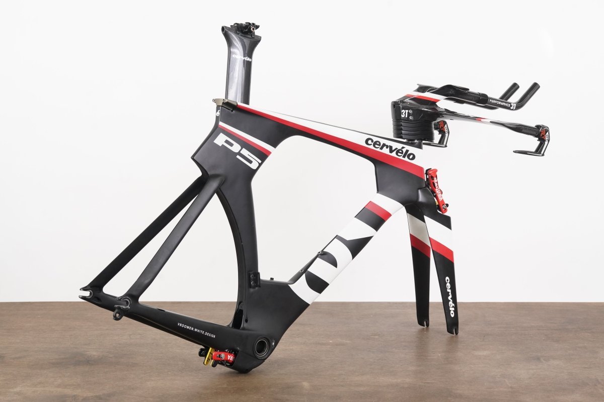 54cm Cervelo P5 TT Triathlon Carbon Rim Brake Frameset + Magura + Handlebar