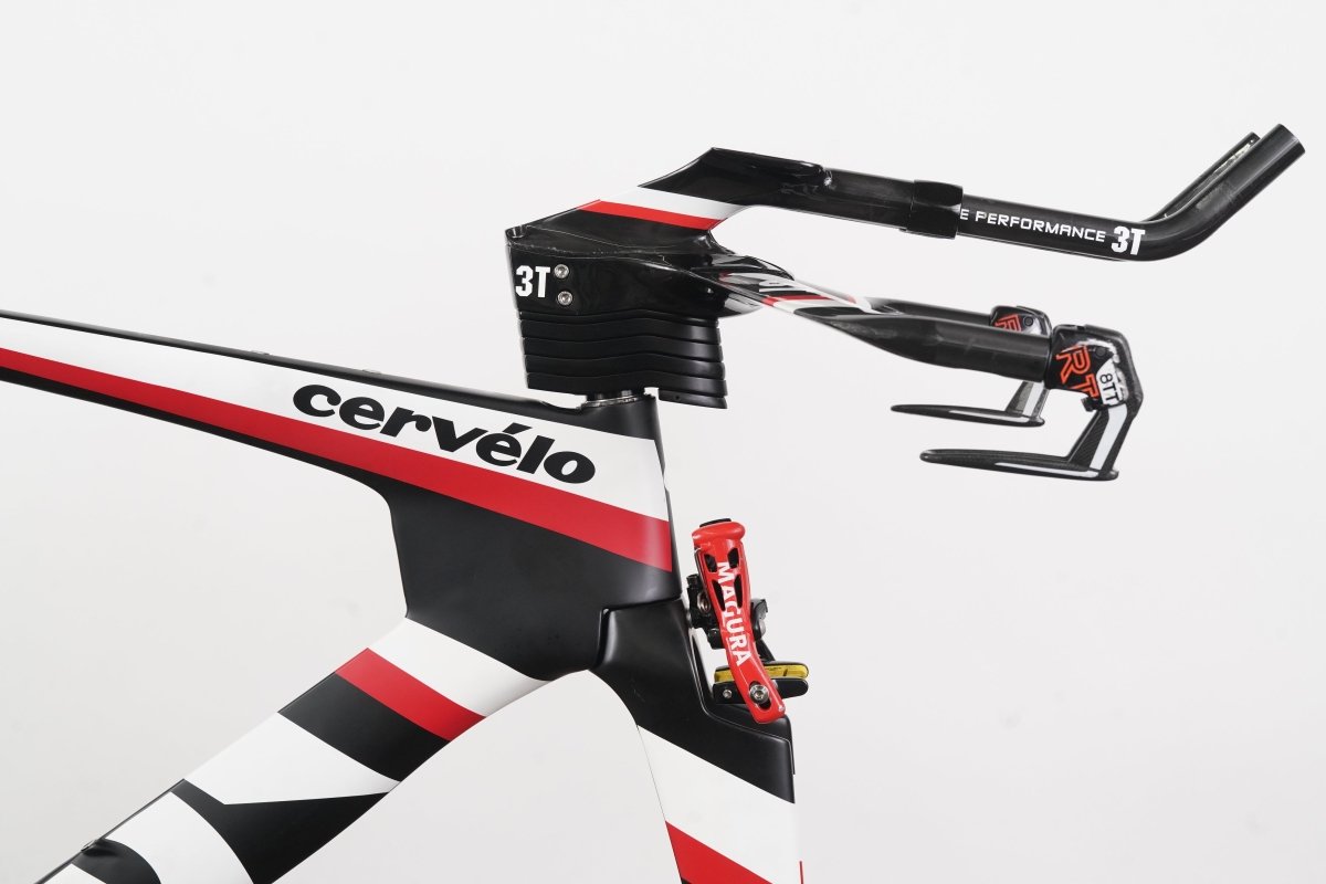 54cm Cervelo P5 TT Triathlon Carbon Rim Brake Frameset + Magura + Handlebar