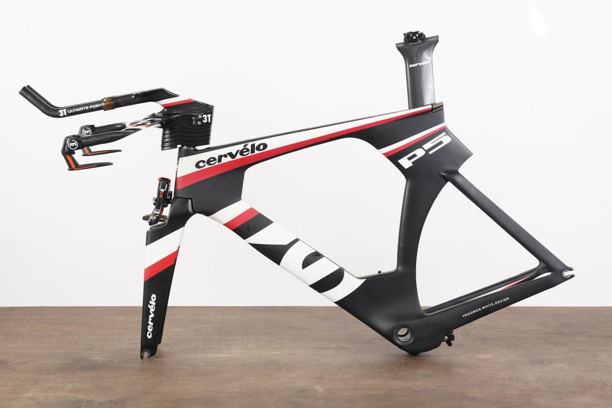 54cm Cervelo P5 TT Triathlon Carbon Rim Brake Frameset + Magura + Handlebar