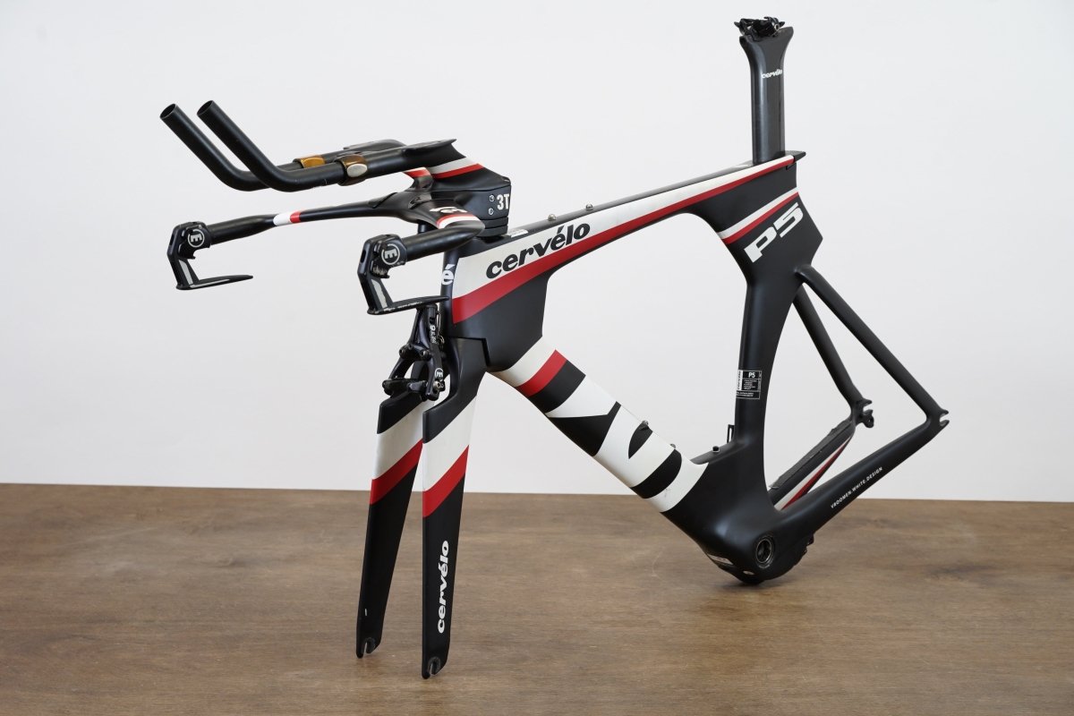 54cm Cervelo P5 TT Triathlon Carbon Rim Brake Frameset + Magura + Handlebar