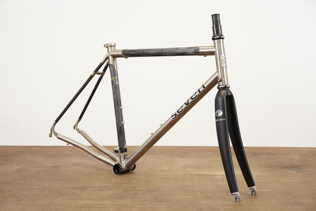 55cm Seven Elium SG Carbon Titanium Rim Brake Road Frameset
