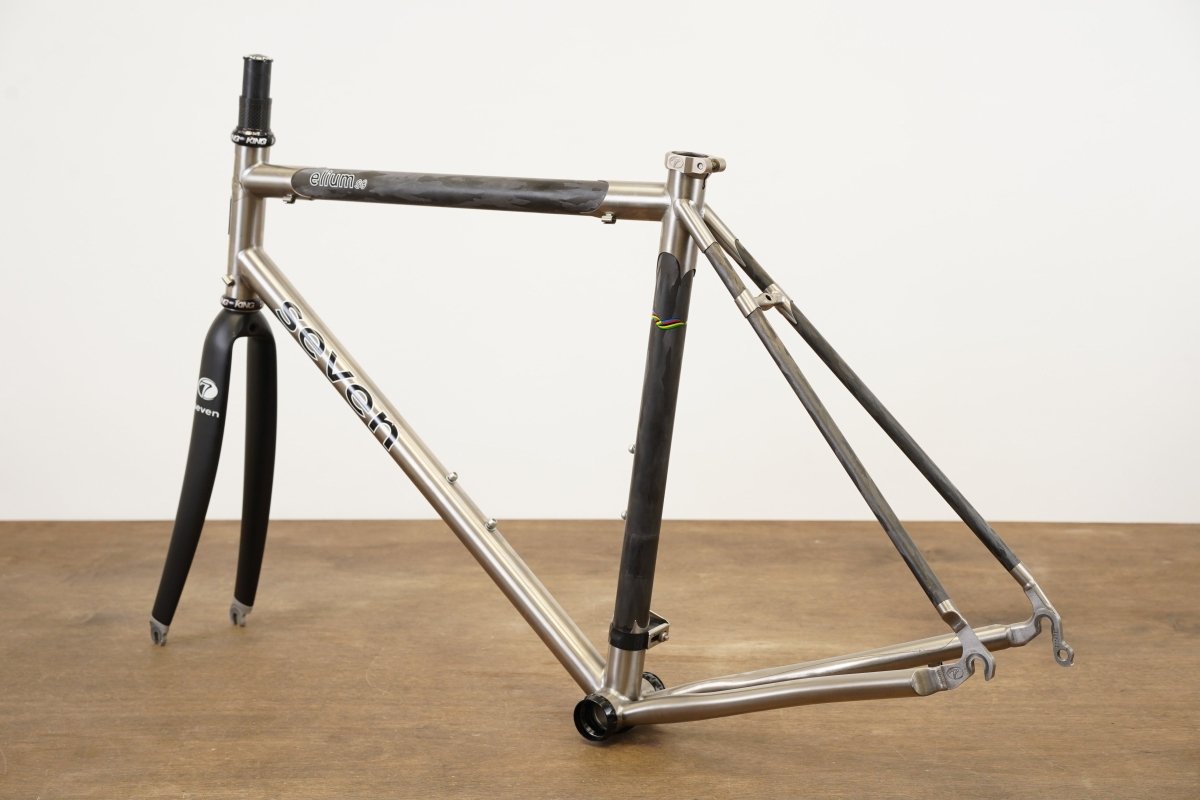55cm Seven Elium SG Carbon Titanium Rim Brake Road Frameset