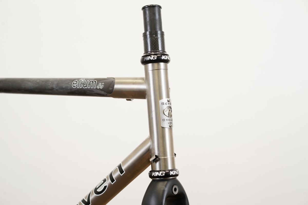 55cm Seven Elium SG Carbon Titanium Rim Brake Road Frameset