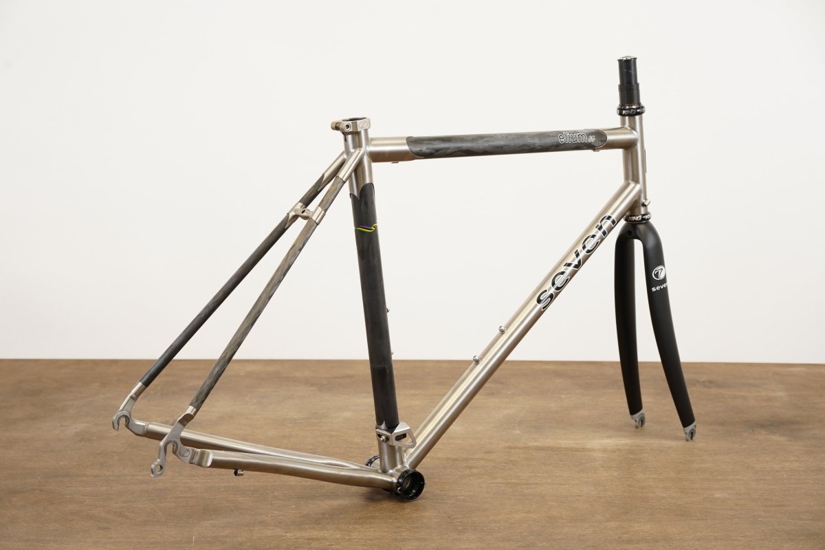 55cm Seven Elium SG Carbon Titanium Rim Brake Road Frameset