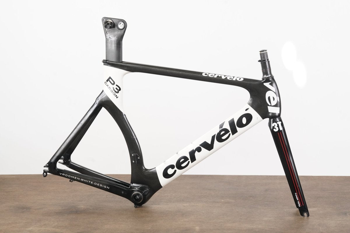 56cm Cervelo P3 Carbon Aero Rim Brake TT Triathlon Frameset