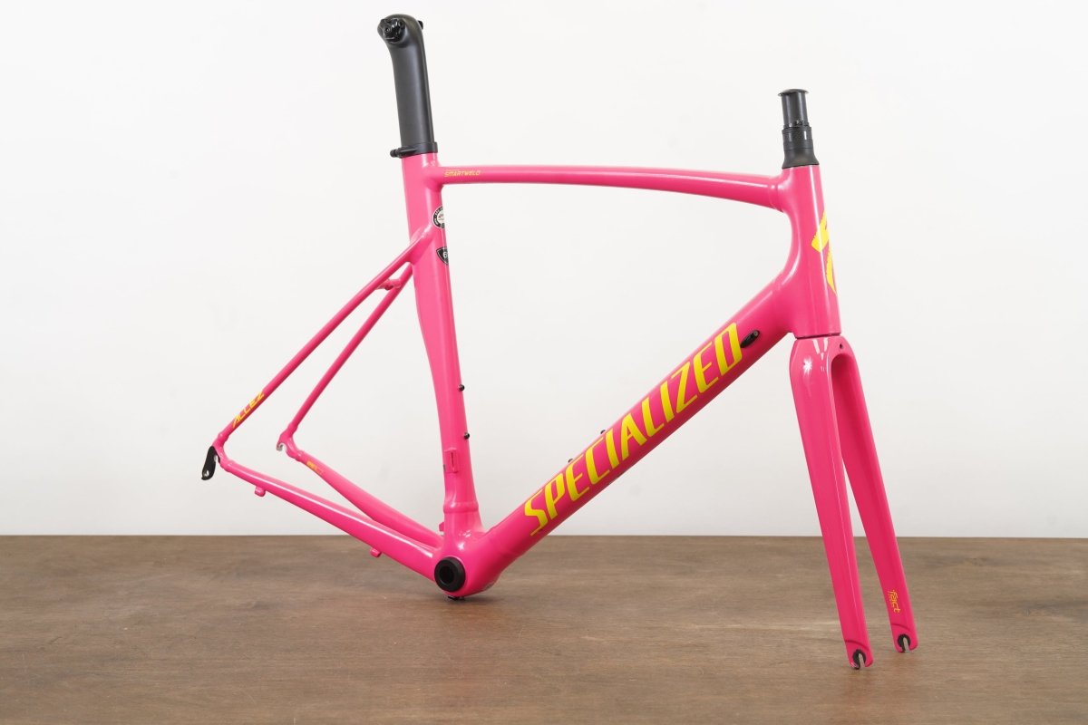 61cm Specialized Allez Sprint V1 Acid Pink Alloy Rim Brake Road Frameset