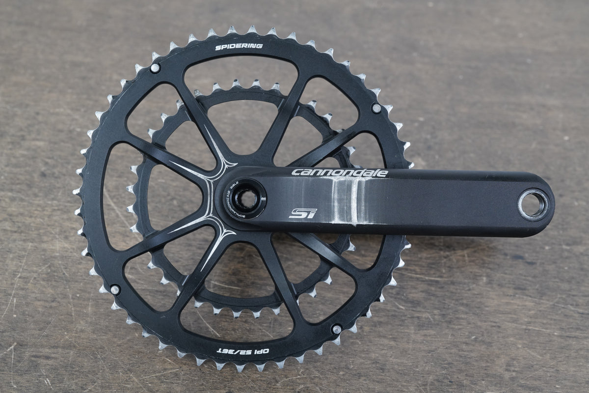 172.5mm 52/36T BB30 Cannondale Si Spidering Hollowgram Road Crankset 618g