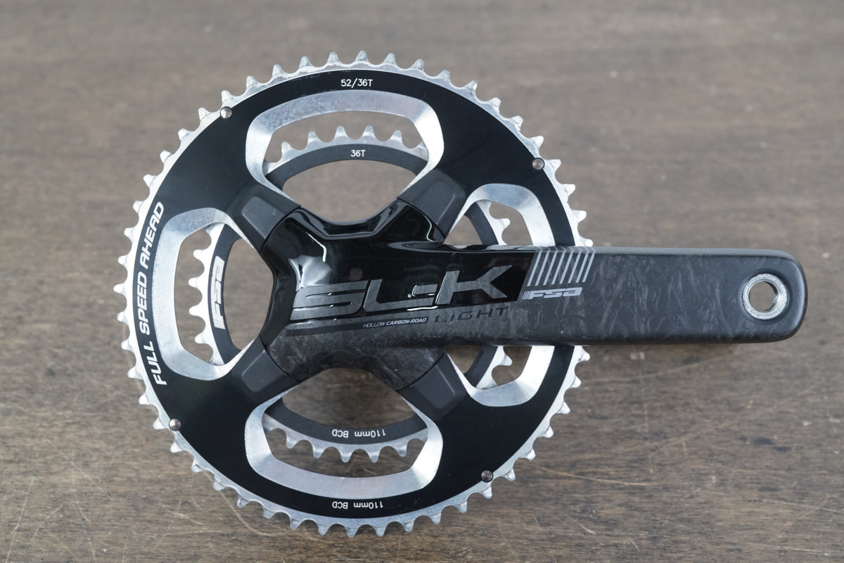 175mm 52/36T BB386 FSA SL-K Light Carbon 4iiii Power Meter Road Crankset SLK 672g