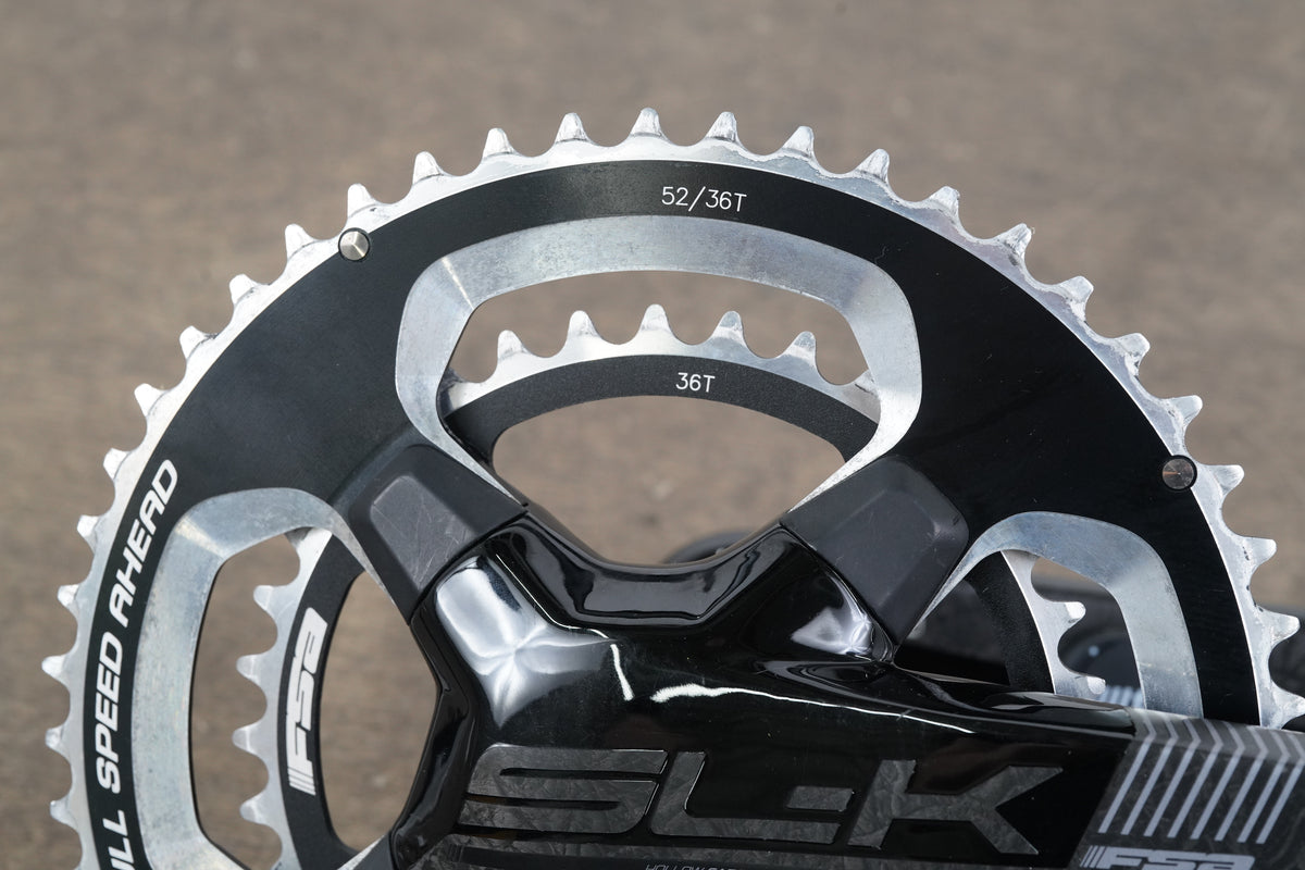 175mm 52/36T BB386 FSA SL-K Light Carbon 4iiii Power Meter Road Crankset SLK 672g