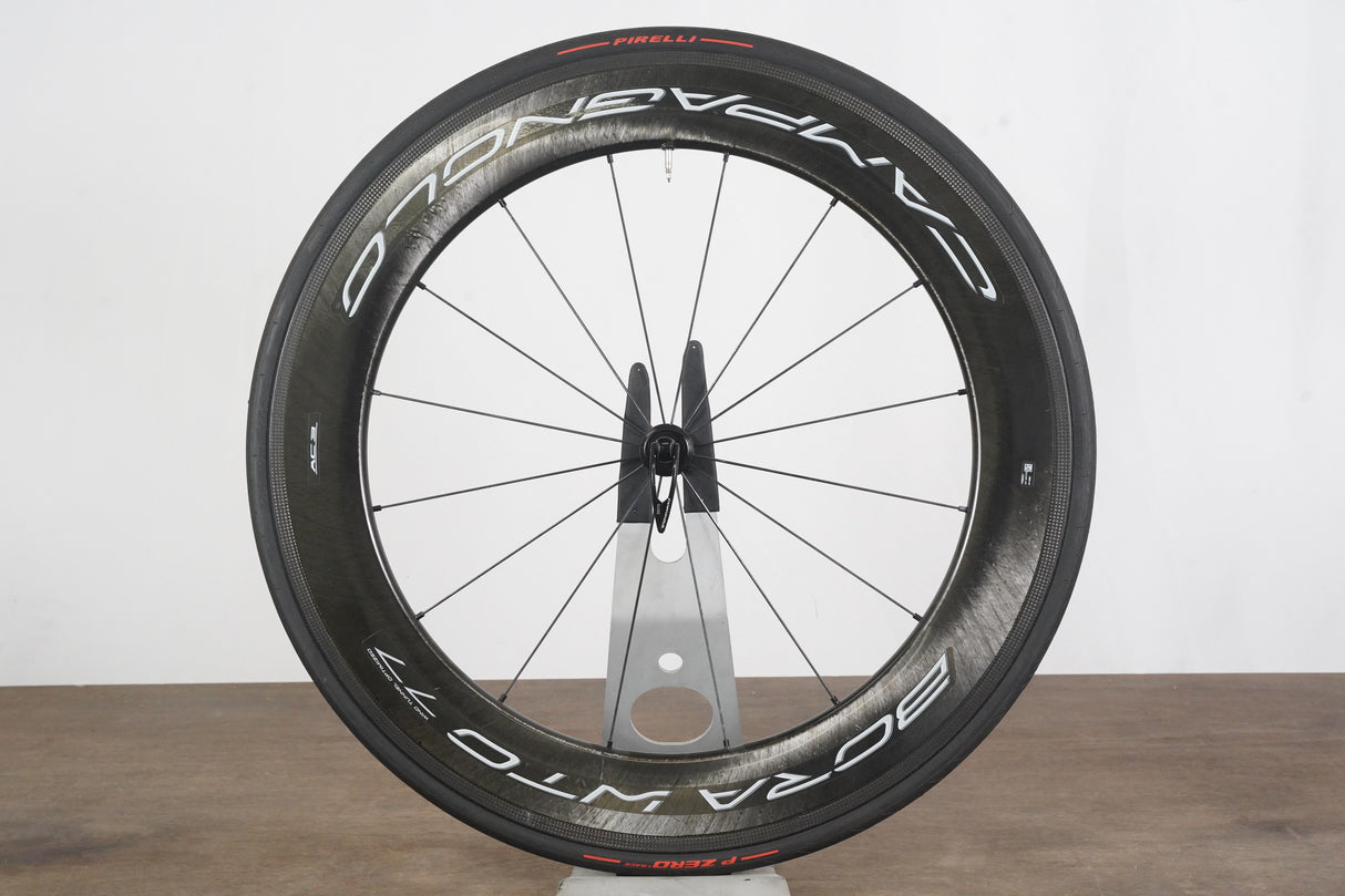 FRONT Campagnolo Bora WTO 77 Carbon Tubeless Clincher Rim Brake Wheel