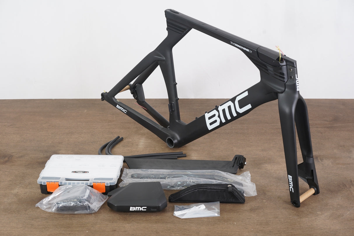 NEW 2020 M-L BMC Timemachine TM01 Disc Team FRS Frameset CBN-WHT-BLK