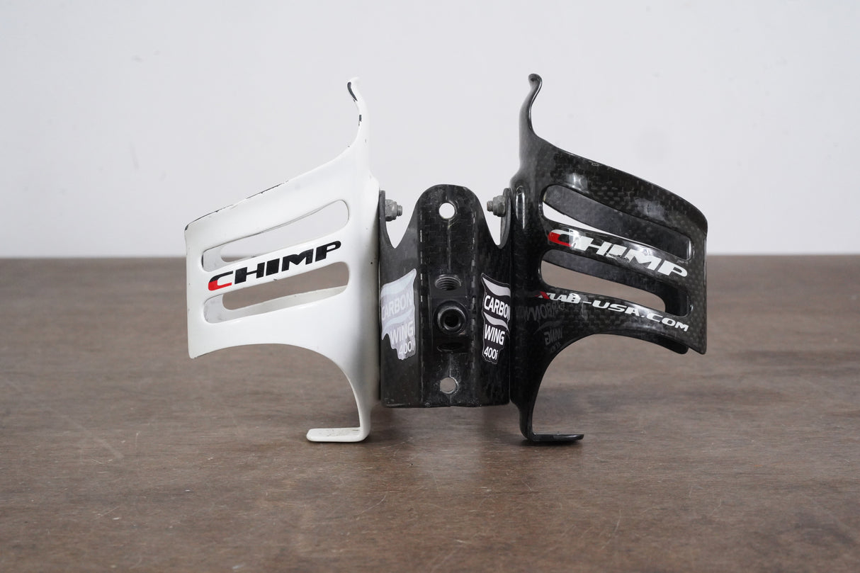 XLAB Carbon Wing 400i Water Bottle Cage Mount + *Damaged* Chimp Bottle Cages