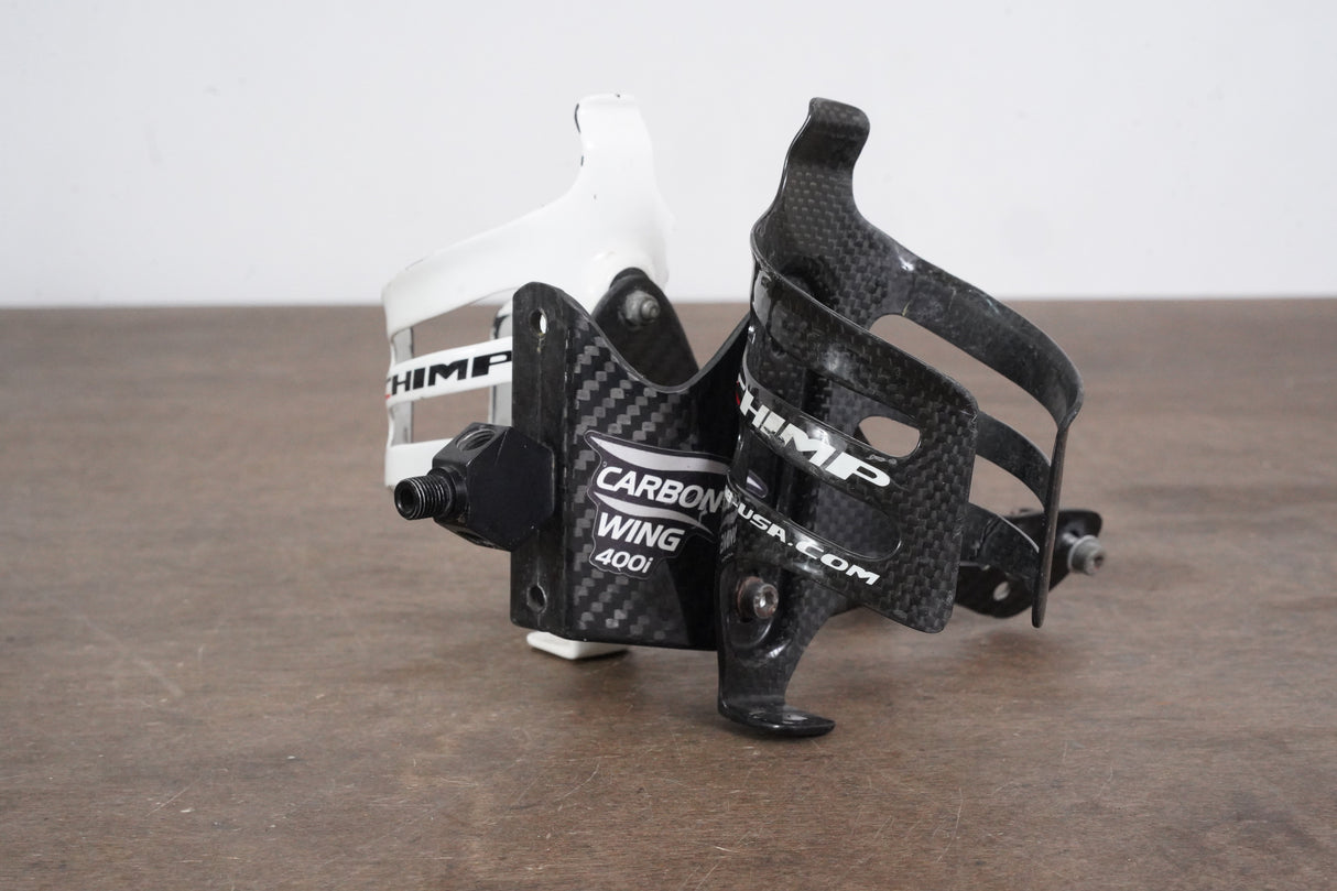 XLAB Carbon Wing 400i Water Bottle Cage Mount + *Damaged* Chimp Bottle Cages