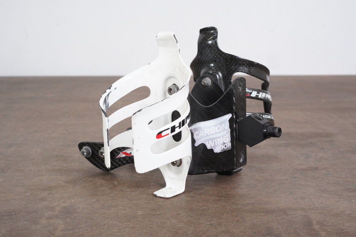 XLAB Carbon Wing 400i Water Bottle Cage Mount + *Damaged* Chimp Bottle Cages