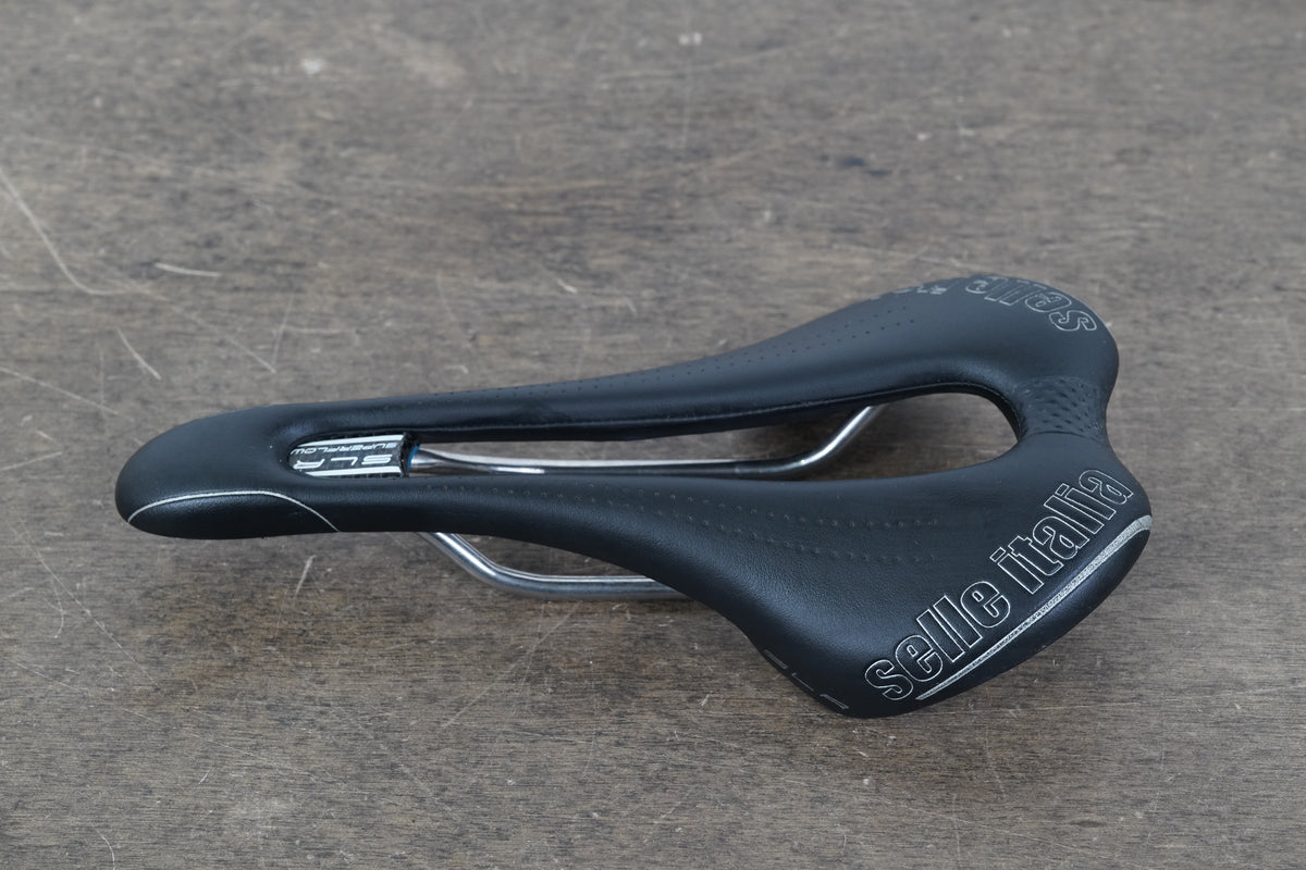 142mm Selle Italia SLR Superflow Titanium Rail Road Saddle 184g