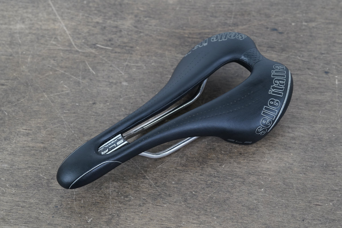 142mm Selle Italia SLR Superflow Titanium Rail Road Saddle 184g