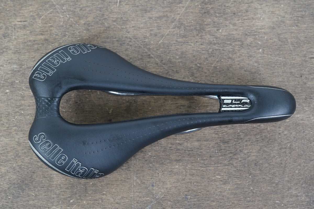 142mm Selle Italia SLR Superflow Titanium Rail Road Saddle 184g