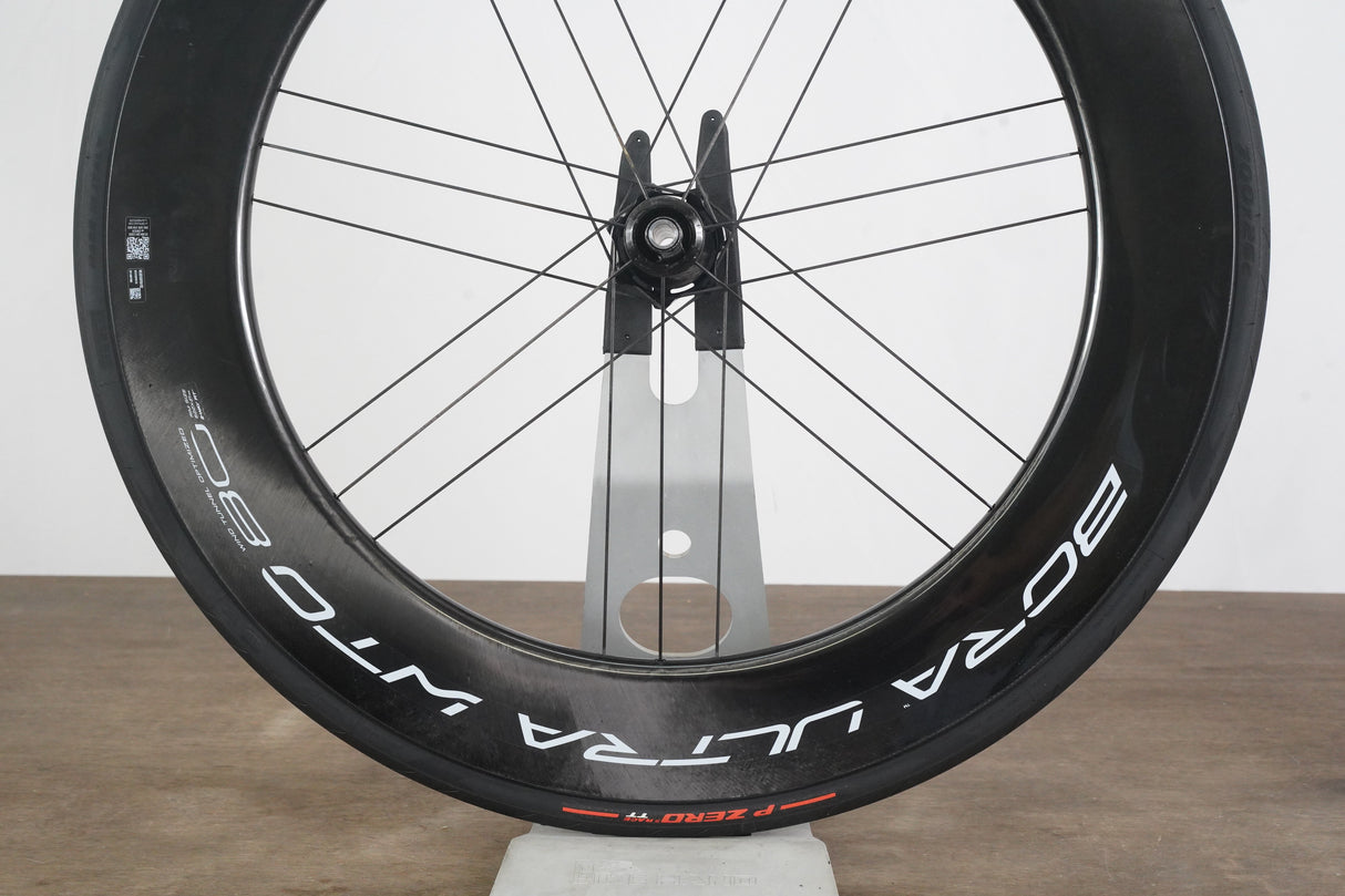 FRONT Campagnolo Bora Ultra WTO 80 Carbon Tubeless Clincher Disc Brake Wheel