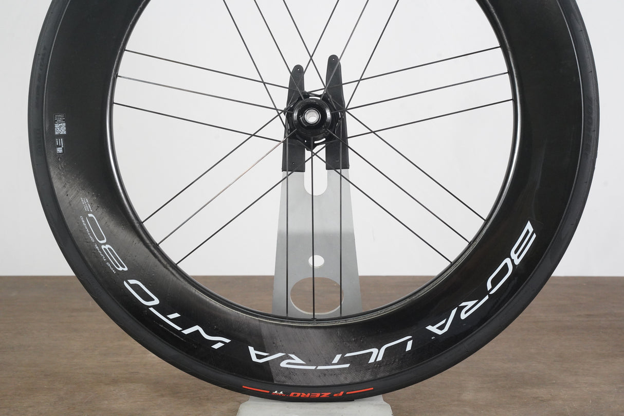 FRONT Campagnolo Bora Ultra WTO 80 Carbon Tubeless Clincher Disc Brake Wheel