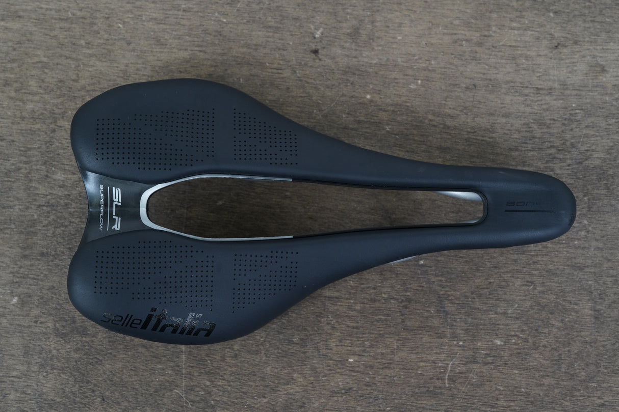 130mm Selle Italia SLR Superflow Boost Titanium Rail Road Saddle 162g