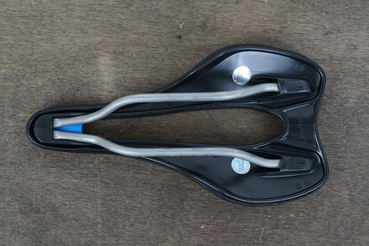 130mm Selle Italia SLR Superflow Boost Titanium Rail Road Saddle 162g