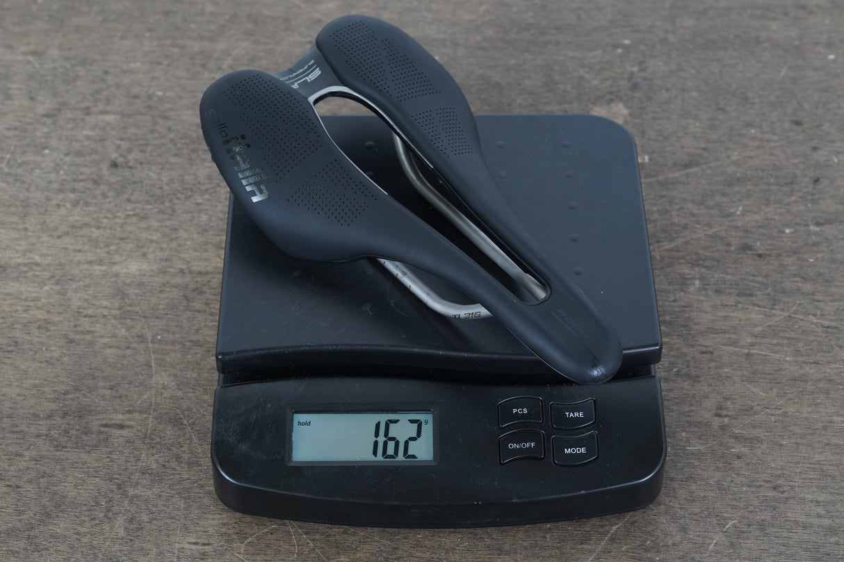 130mm Selle Italia SLR Superflow Boost Titanium Rail Road Saddle 162g