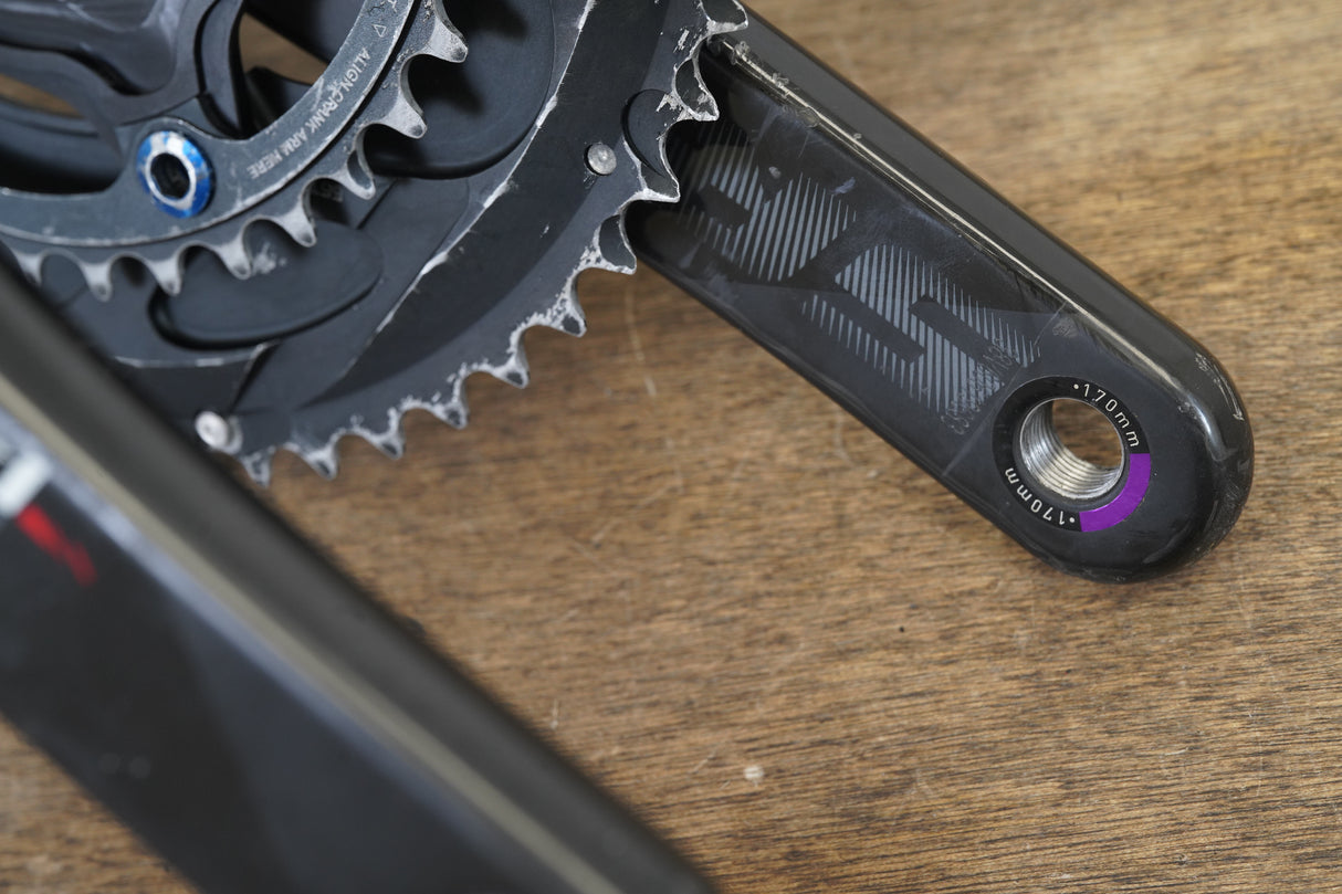 170mm 55/39T BB30 SRAM Red 22 Quarq DZero Power Meter Crankset 777g