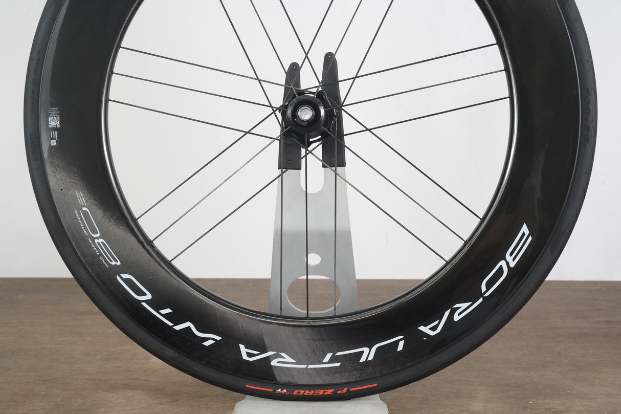 FRONT Campagnolo Bora Ultra WTO 80 Carbon Tubeless Clincher Disc Brake Wheel