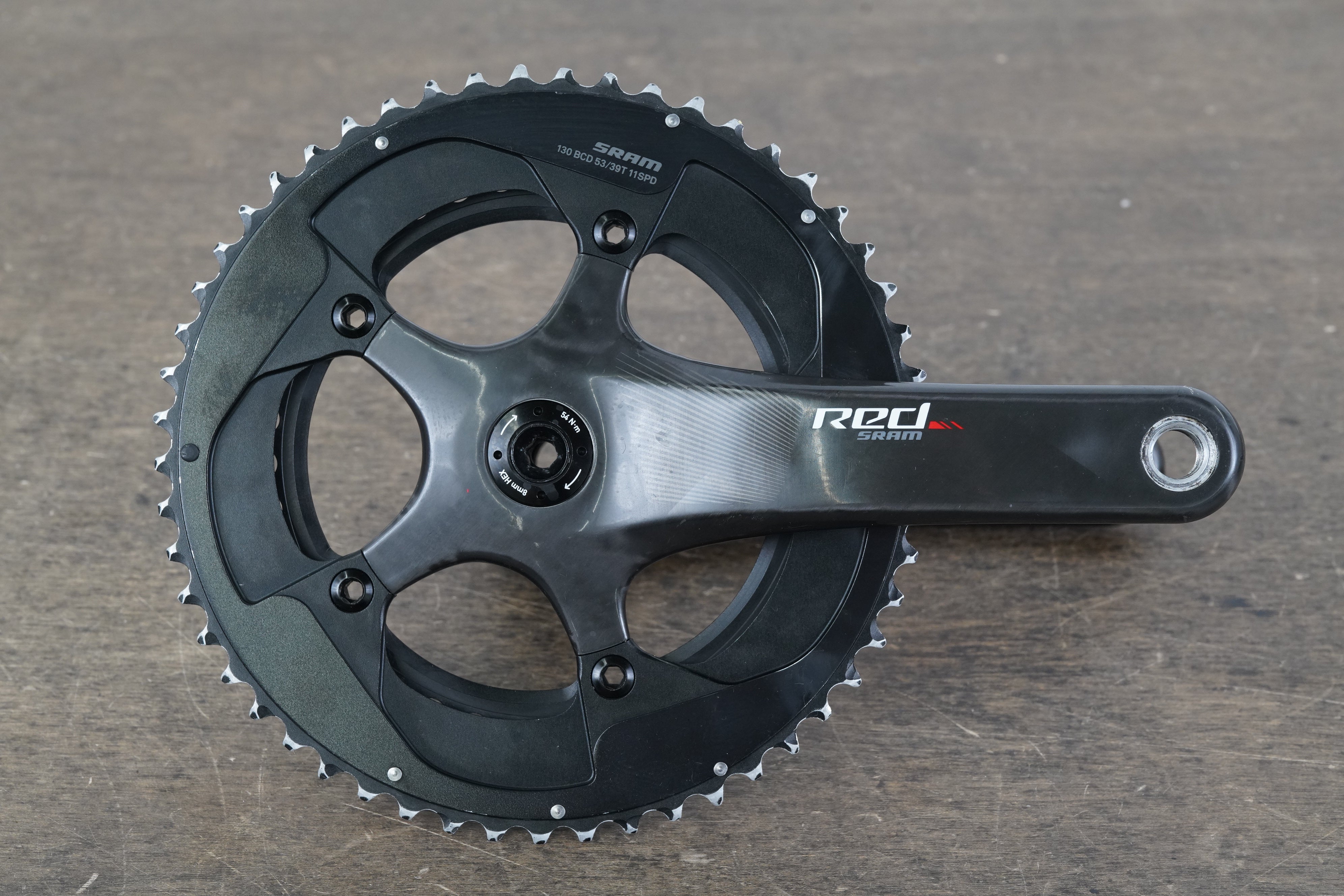 172.5mm 53/39T BB30 SRAM Red 22 Carbon Road Crankset 563g