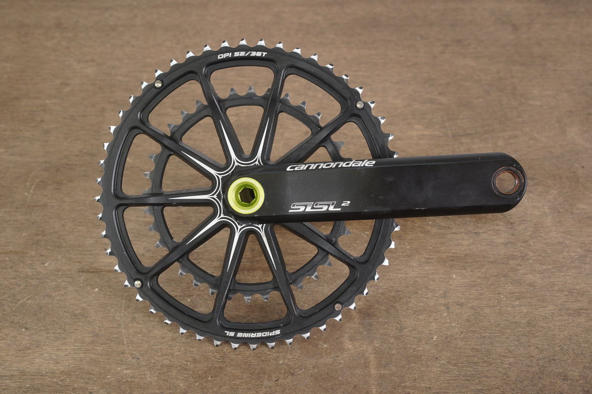 172.5mm 52/36T BB30 Cannondale SiSL2 Spidering Hollowgram Road Crankset